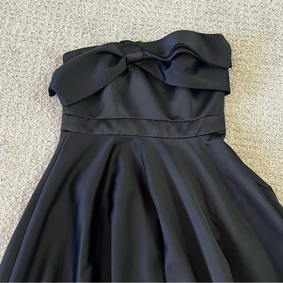 Cynthia Rowley Womens Black Bow Tea Dress Size 4 Prom Homecoming Wedding Formal - Picture 2 of 10